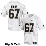 Notre Dame Fighting Irish Men's Jimmy Byrne #67 White Under Armour Authentic Stitched Big & Tall College NCAA Football Jersey YQA6399LM